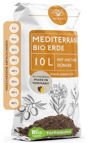 Bio Mediterran & Kübelpflanzenerde 10 L - 40% weniger Torf -...