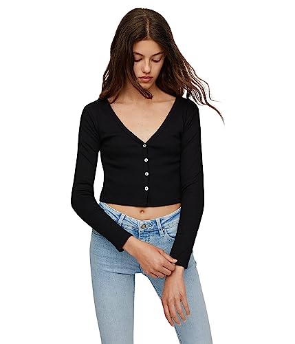 MANGO Chiara T-Shirt (Teen) Black XS (60")3