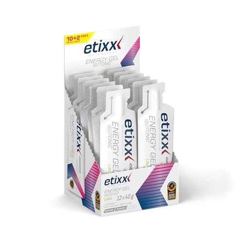 ETIXX isotonic Energy Gel Sabor Naranja 12ud, Negro, Normal