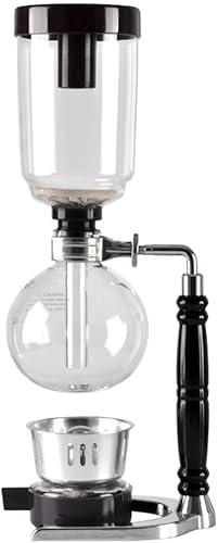 Miniatura 1 de JITEM Cafetera Syphon Cafetera de estilo japonés al vacío de vidrio sifón percoladores 3-5 tazas de vidrio de mesa de sifón cafetera para café o té