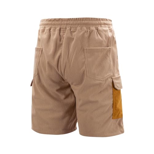 Summer Cargo Corduroy Shorts for Men Retro Workout Short Big and Tall Loose Multi Pocket Outdoor Hiking Short Pant4