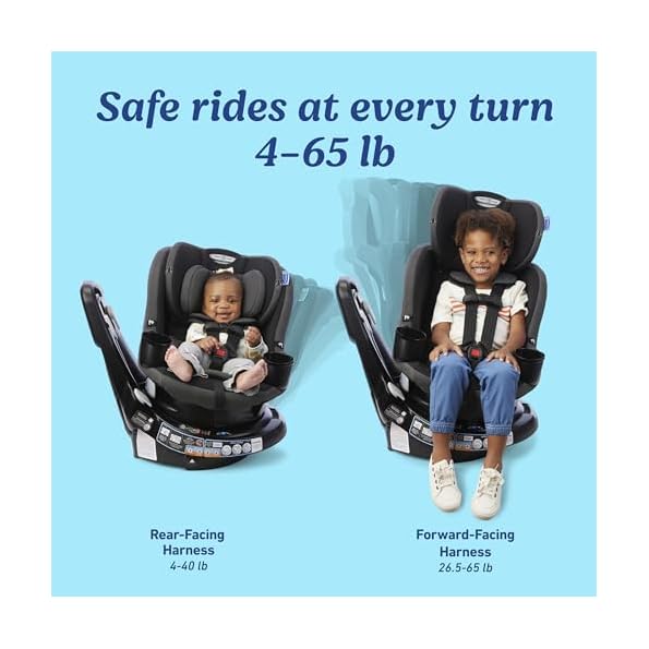 Graco-EasyTurn-360-2-in-1-Convertible-Car-Seat-360-Degree-Rotating-Infant-to-Toddler-Rotating-Car-Seat-2-Modes-Forward-and-Rear-Facing-Slim-Design-Cyran