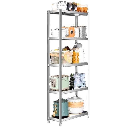 Mesa de trabajo de acero inoxidable 304 con borde estrecho, duradera, para cocina y restaurante, espacio lateral, 30 x 20 x 80 cm, resistente, fácil de limpiar, uso comercial