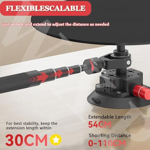 Image of Camera Spinner | Spin Table Platform Surround Photography | 360 Degree Spinner Rotating Camera Slider Video Equipment | Adjustable Shooting Angle | for Photography, Product Shooting