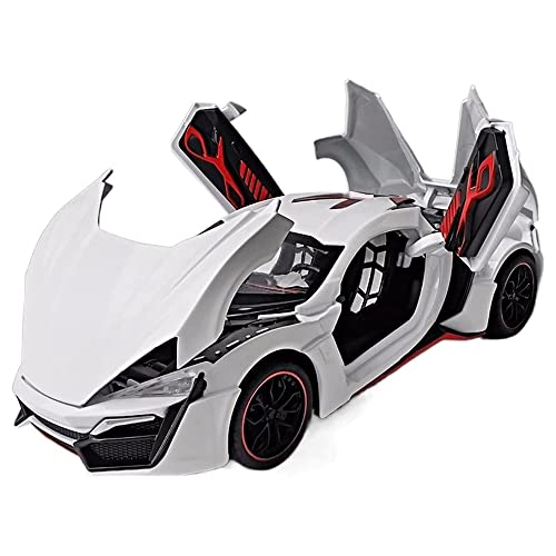 Image of 1:24 Lyken Hyper Toy Car Diecast Metal Cars Model Toy Car for Kids Sound and Light Pull Back
