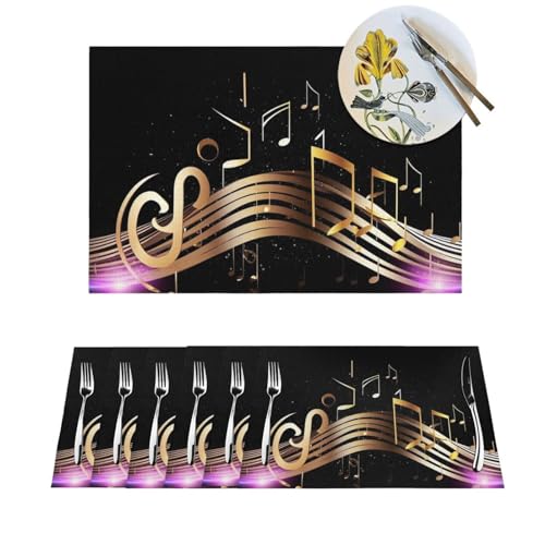 Sets de table en PVC résistant à la chaleur 30x45 cm lavables