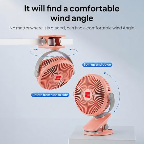 Image of CELLO Air-Vel Electric USB Type C Recharging Portable Fan 1800mah Pink | Upto 4 Hours Backup, BLDC Silent Motor, 3 Speed Setting, Replaceable Battery | Mini Table Fan For Office Desk, Home & Kitchen