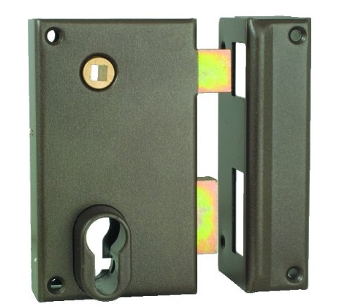 Cerradura de sobreponer marrón izquierda a fouillot – Llave I – Eje de 45 mm – Standing – Becerro