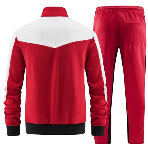 ANOTWENER Mens Casual 2 Piece Tracksuit Sets Long Sleeve Full Zip Jacket and Sweatpants Sweatsuit Outfits3