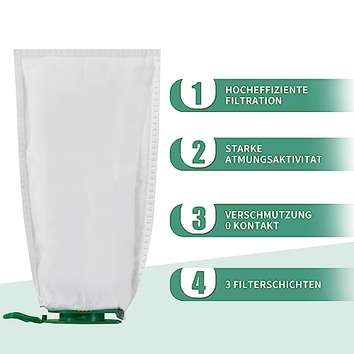 12 Stück Staubsaugerbeutel,Staubbeutel für Vorwerk Kobold VB100 FP 100 Premium Filtertüten mit 3 Motorschutzfilter Ersatz Staubbeutel für Kobold VB100 Akku-Staubsauger