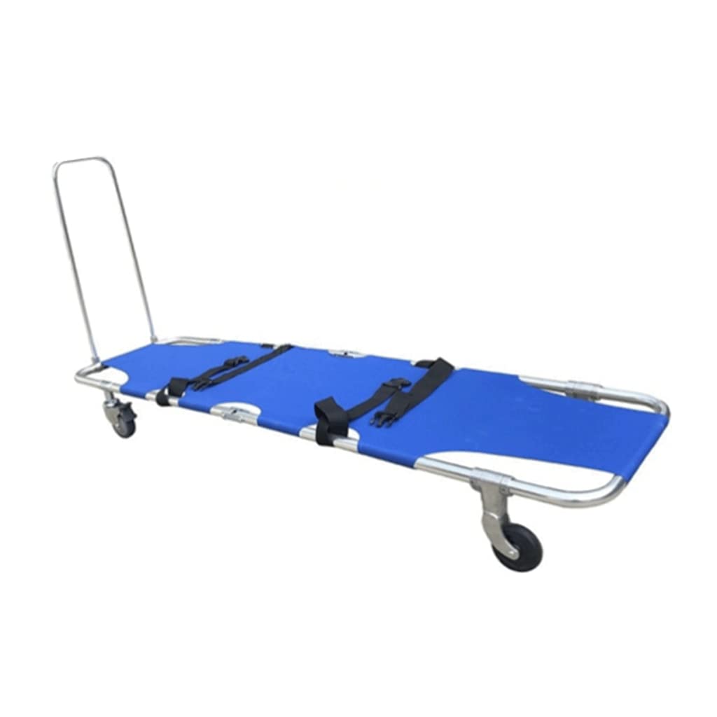 YNIYUJKL Multi-Purpose Alum Alloy Emergency Stair Chair Emergency Stretcher Folding Ambulance Chair Ambulance Firefighter Evacuation Evacuation Surprise Gift,4 Directional Wheels
