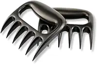 Garras de Carne Pretas BBQ para Desfiar Frango, Porco e Costela – Kit com 2 Peças Reforçadas em Plástico ABS Resistente ao Calor, Estilo Garras de Urso para Churrasco Profissional