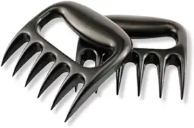 Garras de Carne Pretas BBQ para Desfiar Frango, Porco e Costela – Kit com 2 Peças Reforçadas em Plástico ABS Resistente ao Calor, Estilo Garras de Urso para Churrasco Profissional