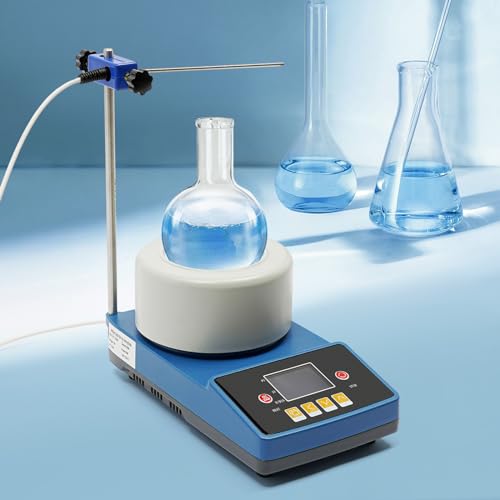 Magnetic Stirring Machine 110V 216W Magnetic Stirrer with LCD Display Screen, Blue&White