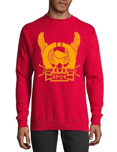Pull en coton SPQR de qualité supérieure orné d'un aigle jaune brodé