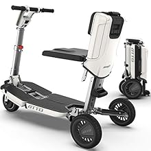 ATTO Folding Mobility Scooter by Moving Life, Full-Size Portable Electric Scooter for Adults, Lightweight Lithium Battery, Airline Approved