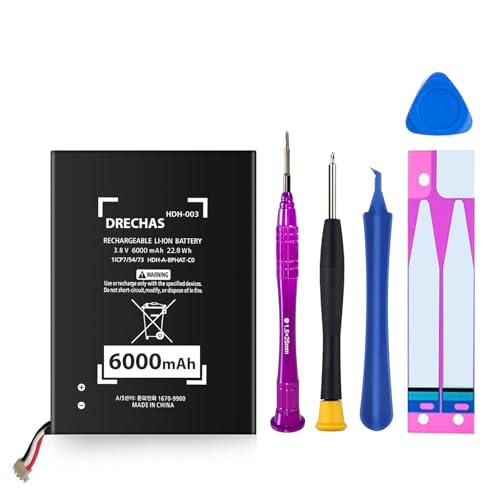 DRECHAS [6000mAh] Battery for Nintendo Switch Lite Battery HDH-003 Upgraded Replacement Battery Pack for Nintendo Switch Lite Game Console HDH-001 Game Player HDH-A-BPHAT-CO with Repair Tool Kit