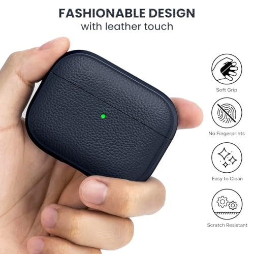 Image of ZORBES Compatible with Airpod Pro 3, TPU Earbud Charger Box Cover, Fashion Orange Lychee Pattern Anti-Scratch Protective Case Cover with Lanyard, Travel Earbud Case Cover