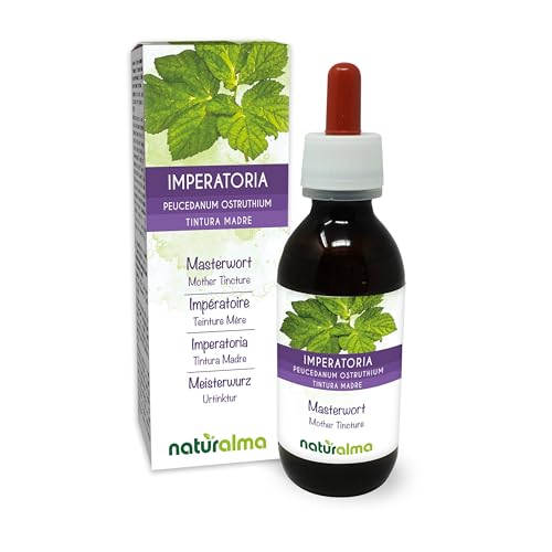 Imperatoria (Peucedanum ostruthium o Imperatoria ostruthium) rizomas Tintura Madre sin alcohol Naturalma - Extracto líquido gotas 120 ml - Complemento alimenticio - Vegano