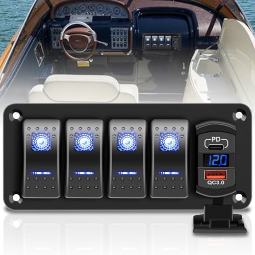 RVZONE 4 Gang IP68 Switch Panel
