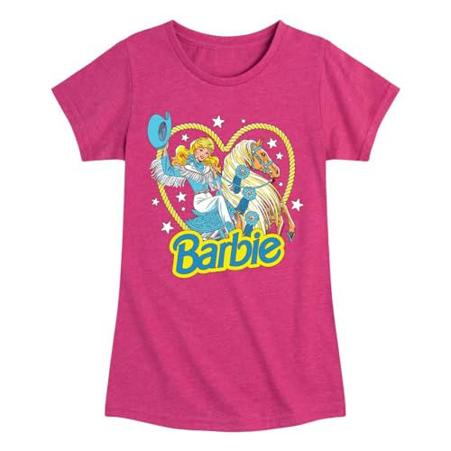 Barbie - Retro Western Comic- Toddler and Youth Girls Fitted Short Sleeve Graphic T-Shirt