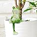 SoeUyd Blumentopf Hänger Frösche Deko, Mini-Frosch Topfpflanzen Dekorationen, lustige Frosch Garten Dekorationen, Outdoor-Geschenke, Frauen Frosch Statuen, Pflanzer, Terrasse, Rasen Dekorationen