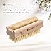 Hydrea London Nail Brush - Double-Sided Pedicure & Manicure Brush with Natural Cactus Bristles - 100% Vegan Hand Scrub, Fingernail Cleaner, & Tough Toenail Cleaning Scrubber - FSC® Certified Beechwood