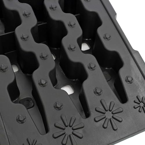 Wiltec Auffahrrampe für Pkw 2er Set bis 5 t Traglast, robuste Autorampen aus PP, Unterlegkeile 90,5 x 30 x 21,5 cm, Auffahrkeile mit rutschsicherem Boden, ideal für Wartungsarbeiten