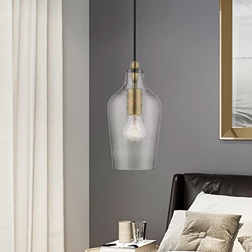 Livex Lighting 41240-01 Avery Mini Pendant, Antique Brass by Livex - Used condition - Image 4