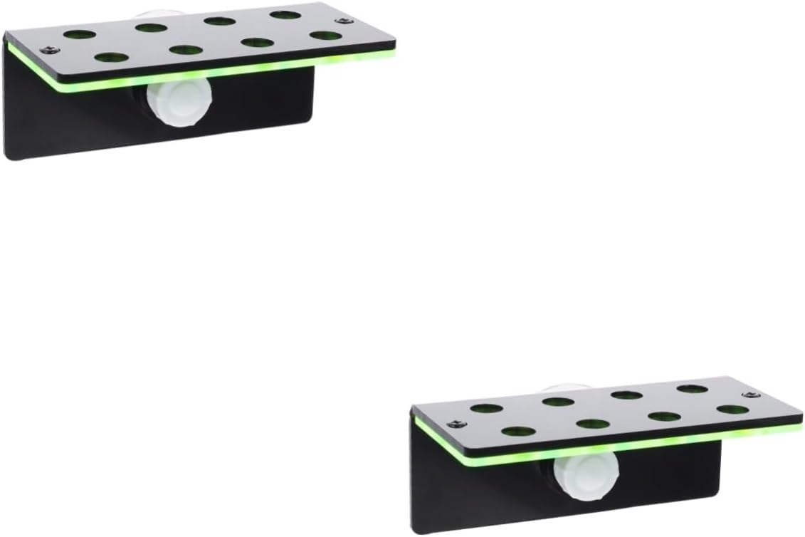 BESPORTBLE 2pcs Live Coral Display Stand Double Layer Aquarium Rack for Coral Cultivation Fluorescent Green Support for and Aquatic Decorations