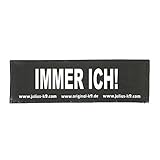 Lichtreflektierende Schrift auf schwarzem Grund