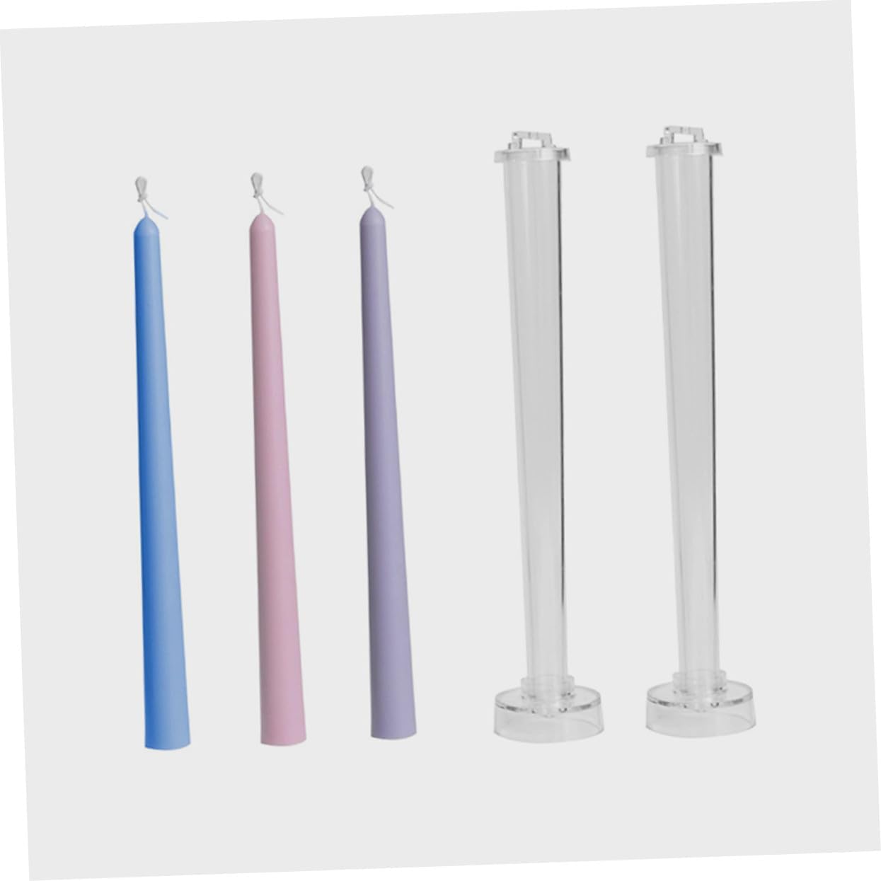 3pcs Plastic Taper Candle Making Molds for DIY Crafting Xmas