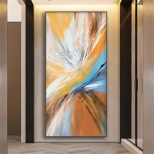 Peinture de texture abstraite moderne 50x100cm pour salon