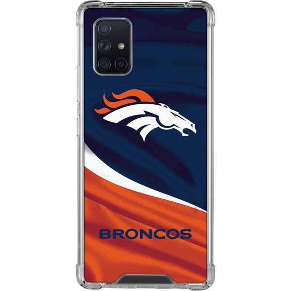 Skinit Clear Phone Case Compatible with Galaxy A71 5G - Officially Licensed NFL Denver Broncos Design