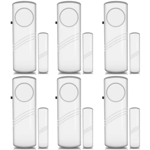 Image of ZHIZUKA Anti-Theft Home Security Sensor Alarm, Wireless Magnetic Sensor for Door /Window, Kids Toddler Safety Pool Alarm Siren (6)