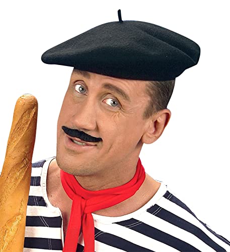 W WIDMANN MILANO Party Fashion 8524F - Französische Mütze, Schwarz, aus...