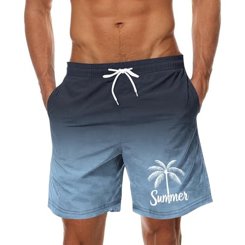 Pantalones Cortos Hombre Vestir Shorts Hombre Verano Casuales Deportivos Tallas Grandes Cómodos Transpirables Playa con Estampado Árbol para Relajación Y Ocio