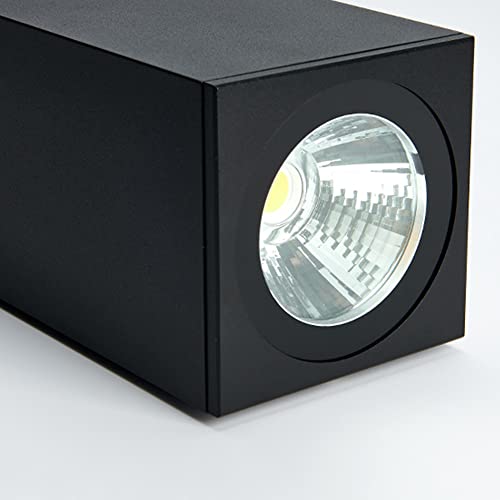 Aplique de pared de aluminio negro con acabado mate premium para interior moderno 5