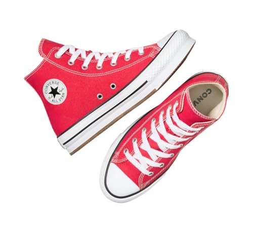 Converse Chuck Taylor All Star EVA Lift Canvas Big Kids High Top Sneaker (Red/White/Black, US Footwear Size System, Big Kid, Women, Numeric, Medium, 6.5)