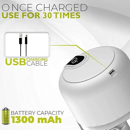 كاستويف مفرمة ثوم كهربائية، هراسة خضروات محمولة، خلاط صغير لاسلكي للخضروات والبصل والزنجبيل والفلفل الحار والفواكه واللحوم - محضر طعام (350 مل)