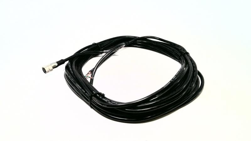 BANNER ENGINEERING MQAC-430 (44651), 4-PIN Straight Female Connector, 9.14 M (29.98 FT) in Length, Black PVC Jacket, CORDSET 1/2 in Single Ended, Nickel-Plated Brass NUT