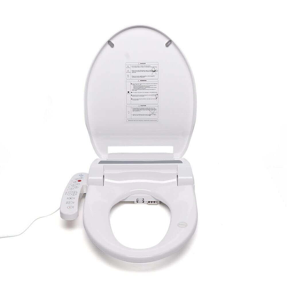 Asiento de inodoro inteligente con bidé inteligente, 1600 W, asiento de bidé inteligente con manguera de entrada de agua, ahorro de energía, asiento calentado, desodorización y bidé
