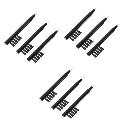 KOMBIUDA 15 Pcs Hearing Amplifier Cleaning Brush Sound Amplifier Cleaning Brush Ear Wax Removal Tool Hearing Amplifier Cleaner Headphone Jack Cleaner Brush Headphone Amps Vent Brush Black