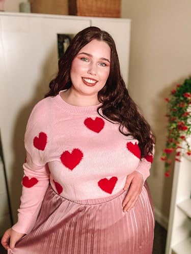 Image of TIYOMI Plus Size Sweaters for Women Oversized Pullover Crewneck Sweater Knit Side Split Casual Sweaters Fall Winter XL-5XL