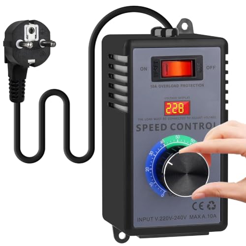 Régulateur de vitesse 230 V, régulateur de vitesse 230 V, moteur 10 A 4000 W, régulateur de tension SCR, variateur, prise européenne, régulateur de vitesse,...