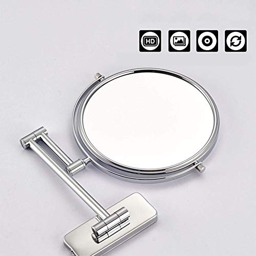 Miroir de maquillage grossissant mural extensible double face sans lumière pour cosmétique - 5