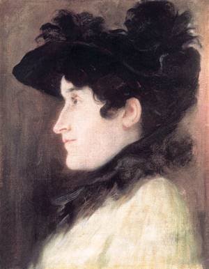 Peinture à l'huile du célèbre Female Portrait 1889 pour sublimer le design de votre salon