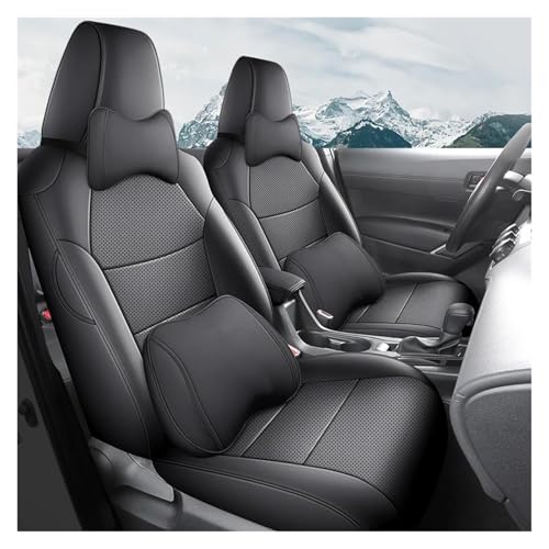 Housses de sièges auto en cuir pour Toyota RAV4 2020 2021 2022 2023 noir