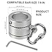 Sleever Bar Lock Collar 7/8, Sleever Bar Lock Collar with Tethering Attachment Point for Tool Lanyard, Compatible 7/8 Bar (Sliver)