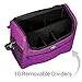 Professional's Choice Custom Cubby Organizer | 10 Removable dividers for Your Perfect on The go Organizer | Purple